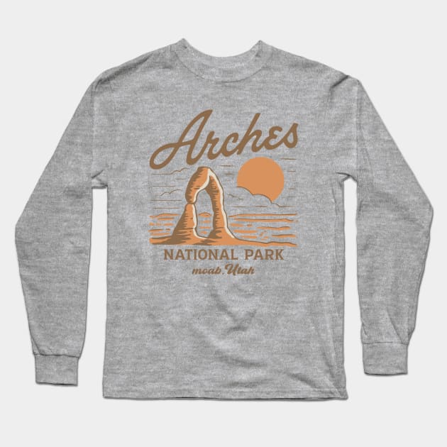Arches National Park Long Sleeve T-Shirt by kangaroo Studio